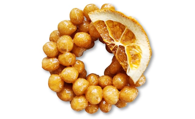 Donut-shaped Sweet Rice Puffs Snack with Citrus Fruit from Jeju 1