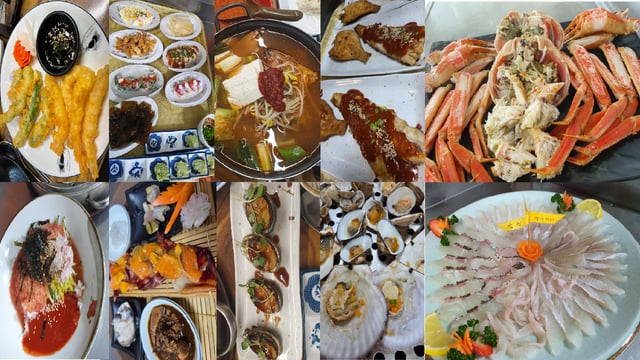 Assorted Sliced Raw Fish + Steamed Snow Crab 1