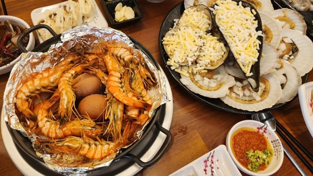 Grillowane małże + Grillowane krewetki 1