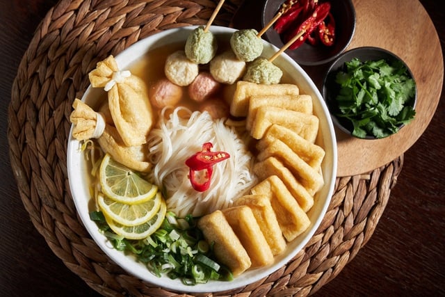 Fried Bean Curd and Rice Noodle Soup 1