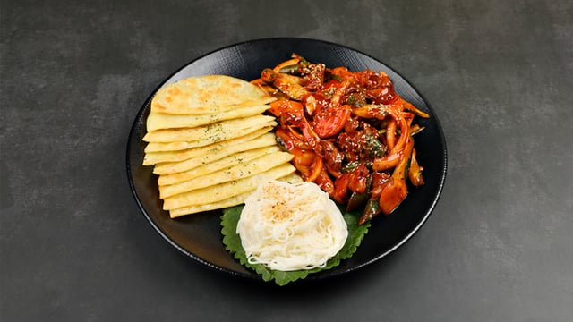 Salad siput laut dengan sos pedas + Ladu Leper 1