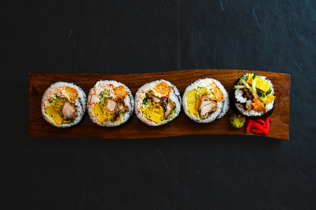 Jumbo Sushi Roll with Fried Chicken 1