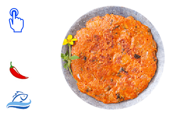 Pan-fried Pancake with Seafood and Kimchi 1