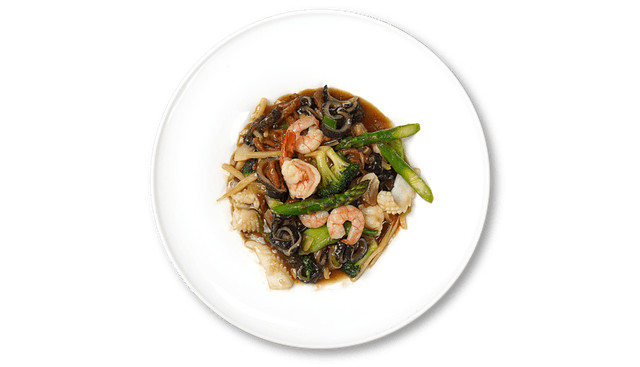 Frutti di mare e manzo saltati in padella 1
