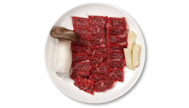 Gegrilltes, gereiftes koreanisches Rindfleisch in dünner Flanke 1