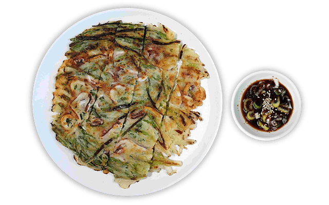 Seafood and Green Onion Pancake 1