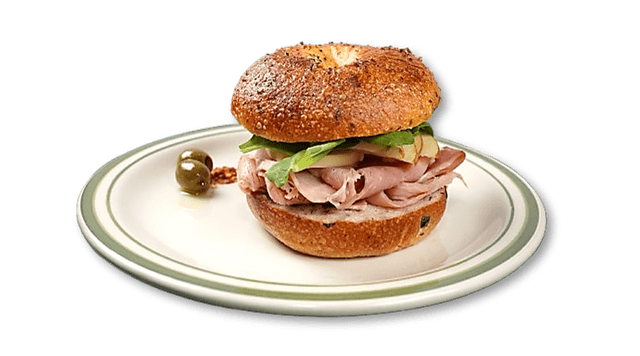 Sandwich Roti Bagel dengan Ham dan Mentega 1