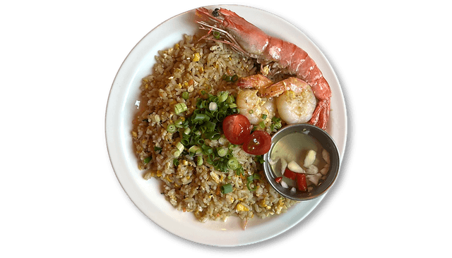Arroz frito al estilo tailandés con gambas 1