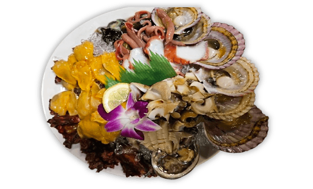 Assortierte Platte mit rohen Meeresfrüchten 1