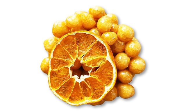 Sweet Rice Puffs Snack with Orange Chip 1