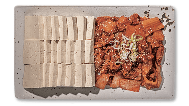 Cerdo salteado con kimchi y tofu 1