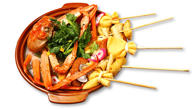 Rote Schneekrabbe und Fischfrikadellen-Suppe 1