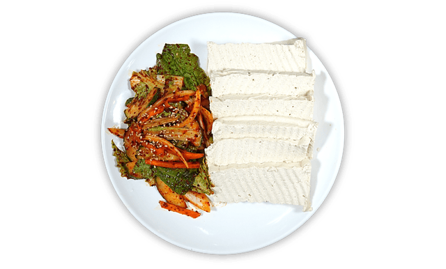 Handmade Bean Curd with Salad 1