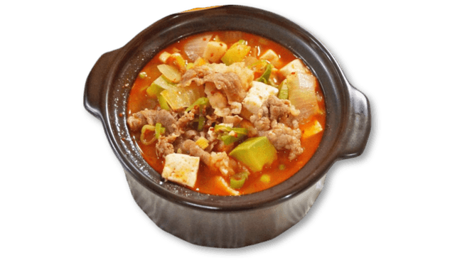 Estofado de tofu suave y picante con falda de res 1