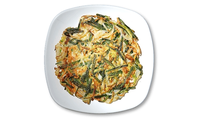 Pancake ai frutti di mare e cipolle verdi 1