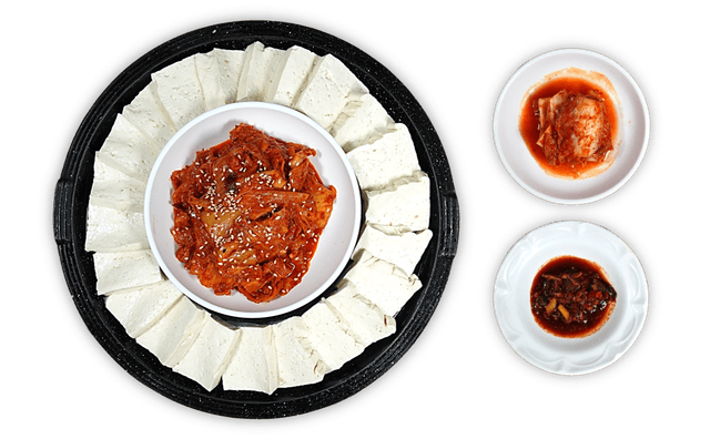 Twaróg fasolowy ze smażonym Kimchi 1