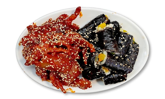 Spicy Braised Chicken Feet + Seaweed Roll Bites 1