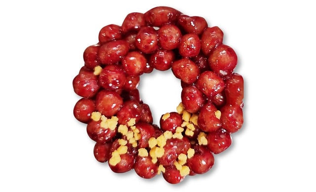 Donut-shaped Sweet Rice Puffs Snack with Beet 1