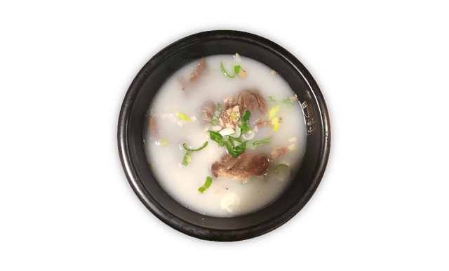 Ochsenknochen- und Rinderbrustsuppe mit gedämpftem Reis 1