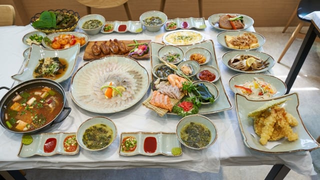 Assorted Sliced Raw Fish Course Menu 1