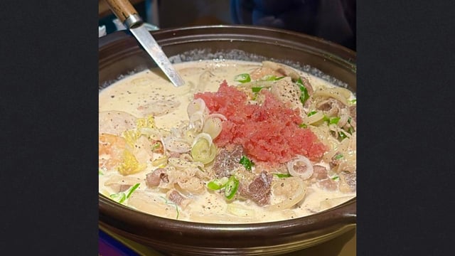 Shrimp, Scallop, Fish Roe and Udon Noodles with Cream Sauce 1