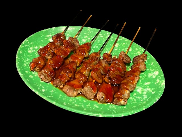 Grilled Chicken Heart Skewers 1
