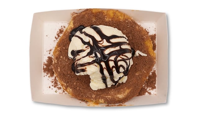 Ice Cream Topped Chocolate Dusted Korean Sweet Pancake 1