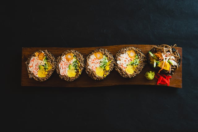 Jumbo Sushi Roll with Buckwheat Noodles 1