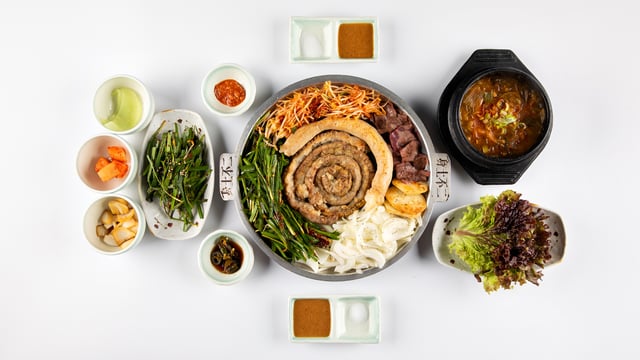 Gegrillte koreanische Rinderdünndärme 1