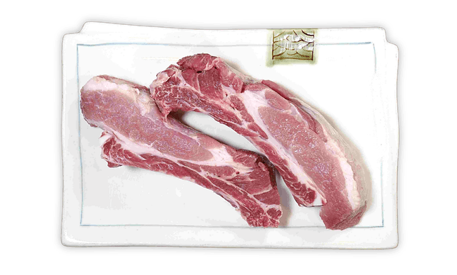 Costeletas de porco grelhadas de tamanho gigante 1