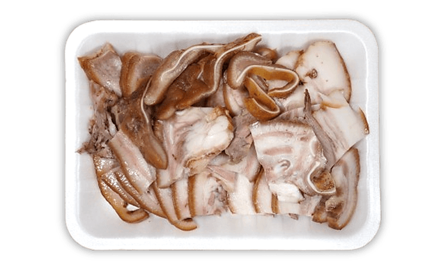 Felii de carne din cap de porc fiert 1