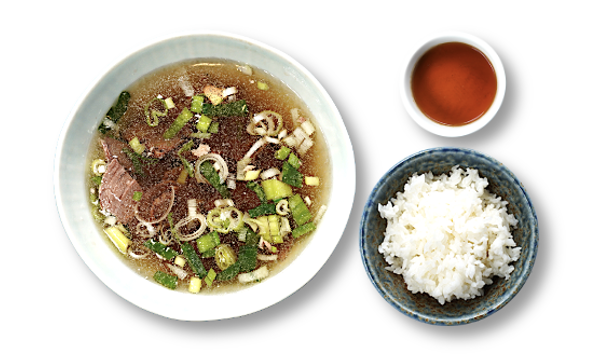 Beef Soup with Steamed Rice 1