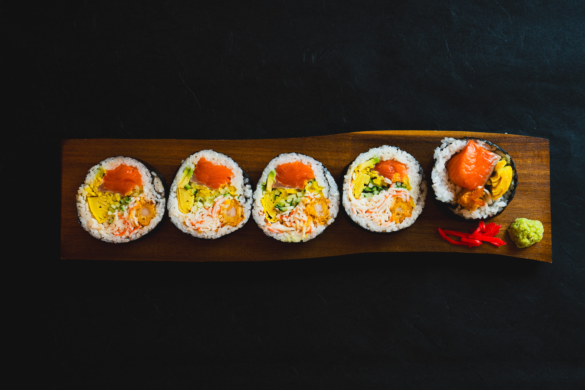 Jumbo Sushi Roll with Salmon 1
