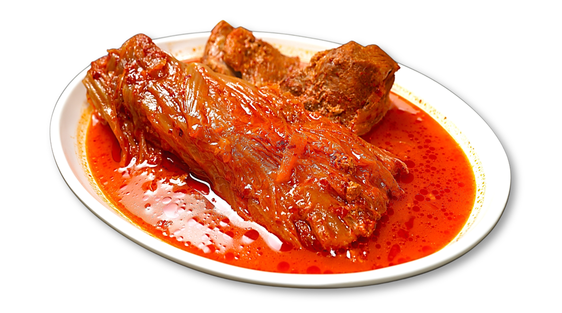 Geschmortes Kimchi (mit gedämpftem Reis und Ramyun) 1