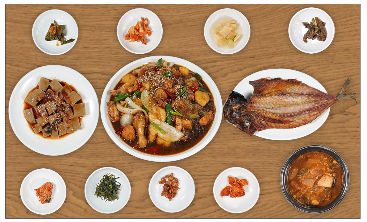 Andong-style Braised Chicken Set Menu 1