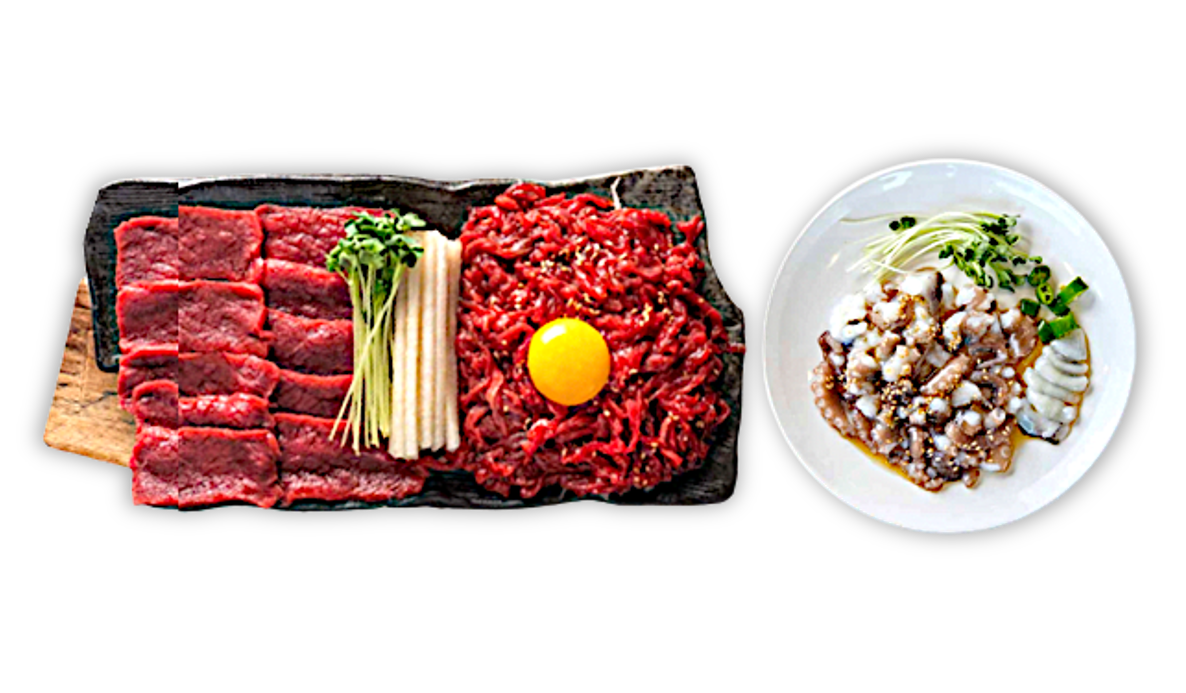 Tartare di Manzo + Sashimi di Manzo + Polpo Vivo Tritato 1